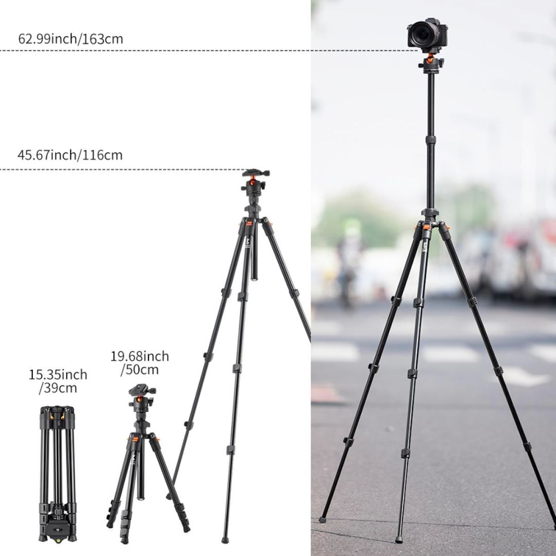 K&F Concept Vlog Travel Tripod Compact Flexible & Portable KF09.101V1 - 7